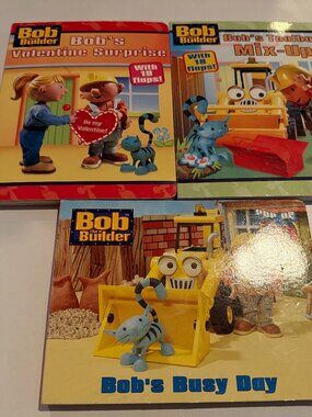 Bob the Builder Lift-a-Flap Board Books Lot of 3 Children’s Bundle